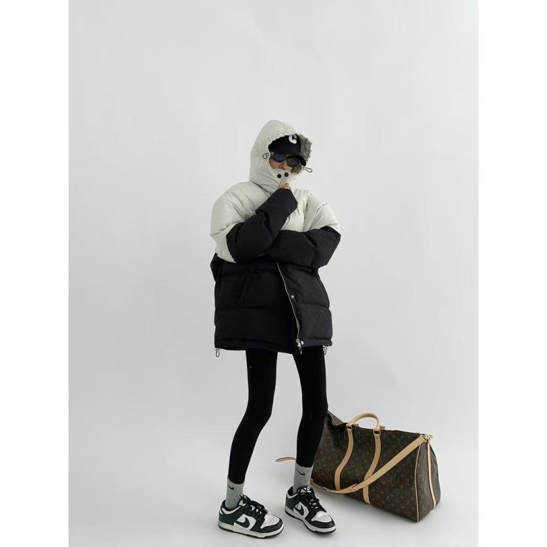 90羽绒服女设计小众韩版宽松加厚拼色时尚501