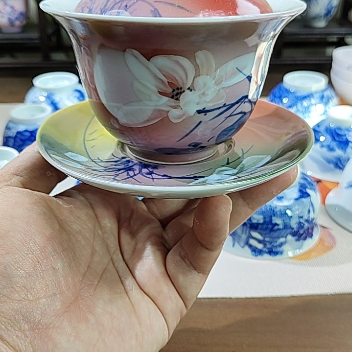 景德镇手工手绘陶瓷杯子容量