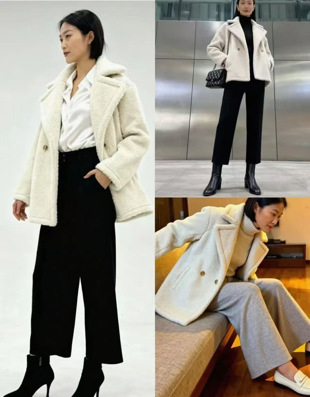 厚实翻领中长款时尚百搭气质大衣外套女27180