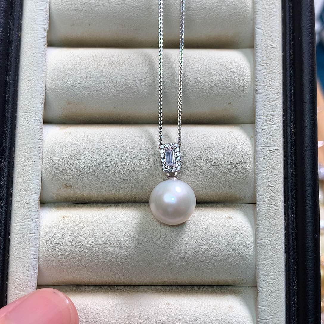淡水珍珠颈饰银S925镶嵌