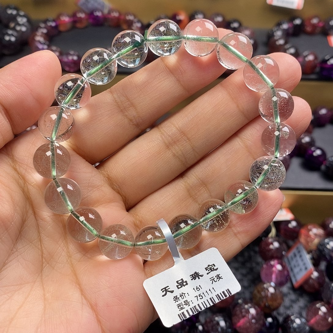 未镶嵌手链水晶绿幽灵手链751111