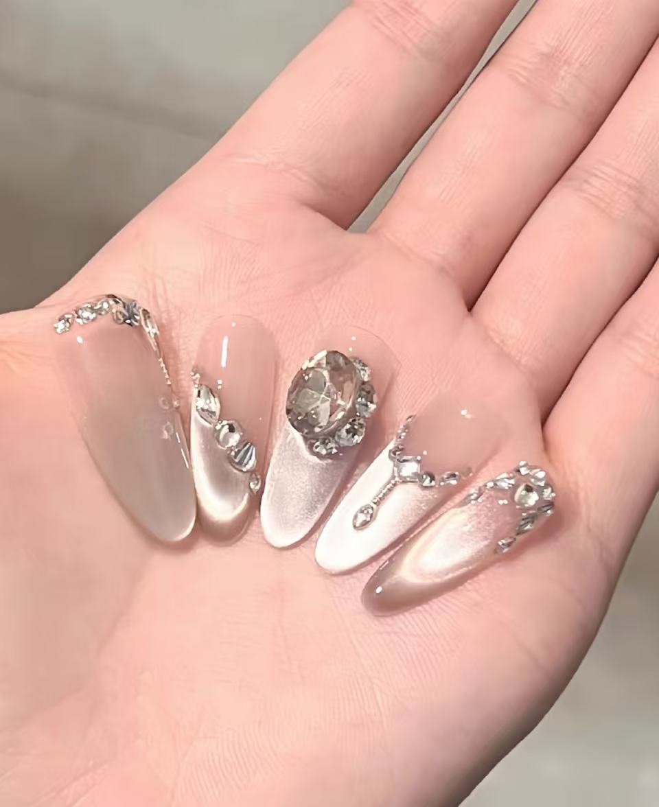 ［月光猫眼］纯手工光疗美甲贴片可拆卸穿戴甲