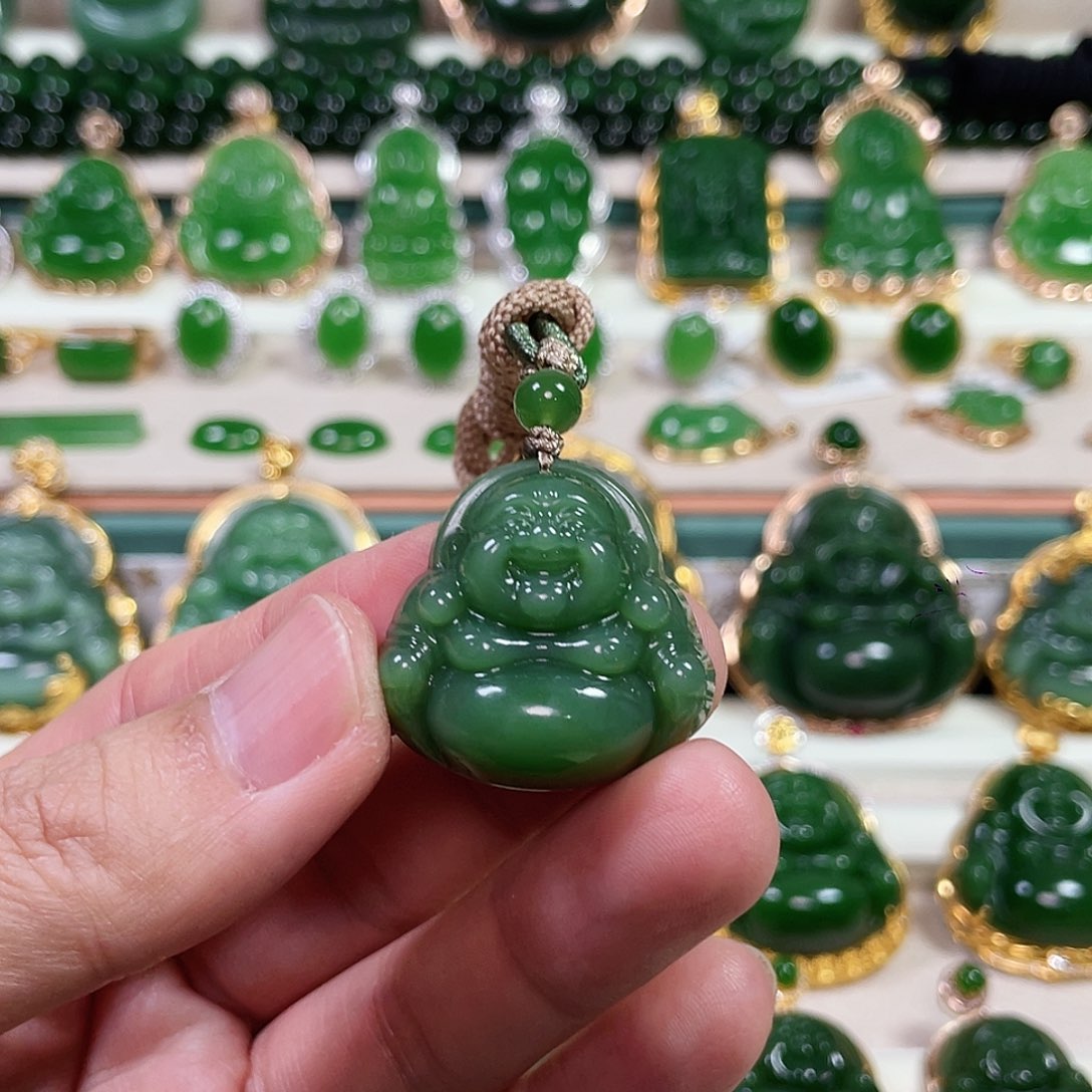 和田玉（碧玉）未镶嵌颈饰30mm