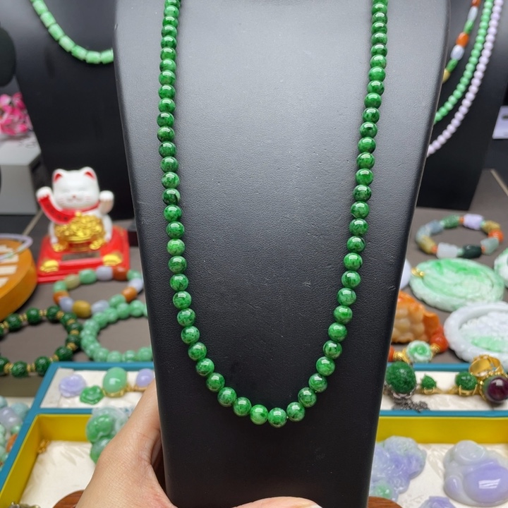 翡翠未镶嵌颈饰翡翠项链