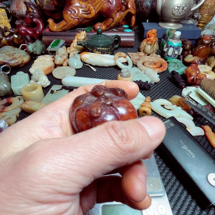 滴血莲花菩提把件扮**虎