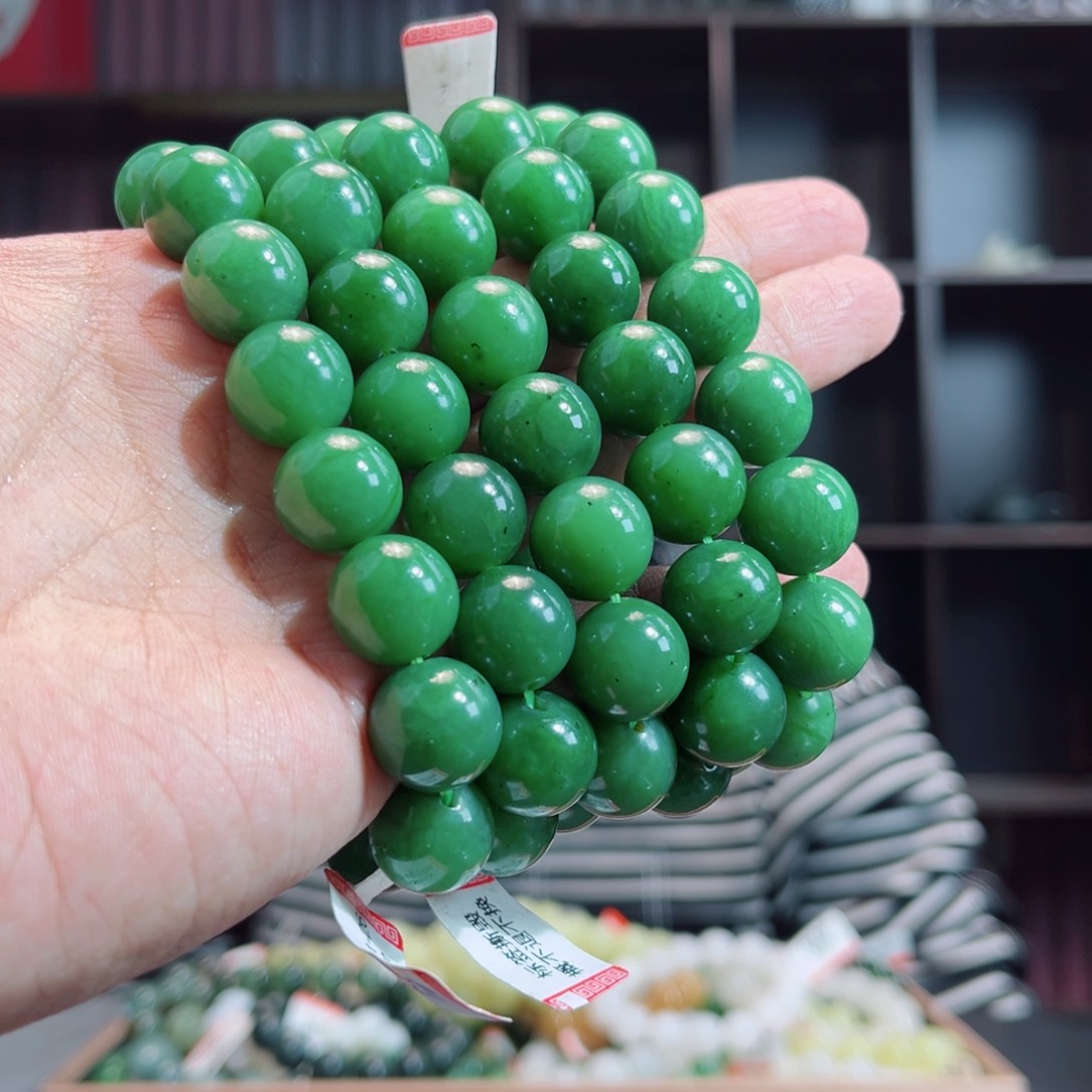 和田玉手链未镶嵌手串俄五号矿碧玉多样性拍一发一14