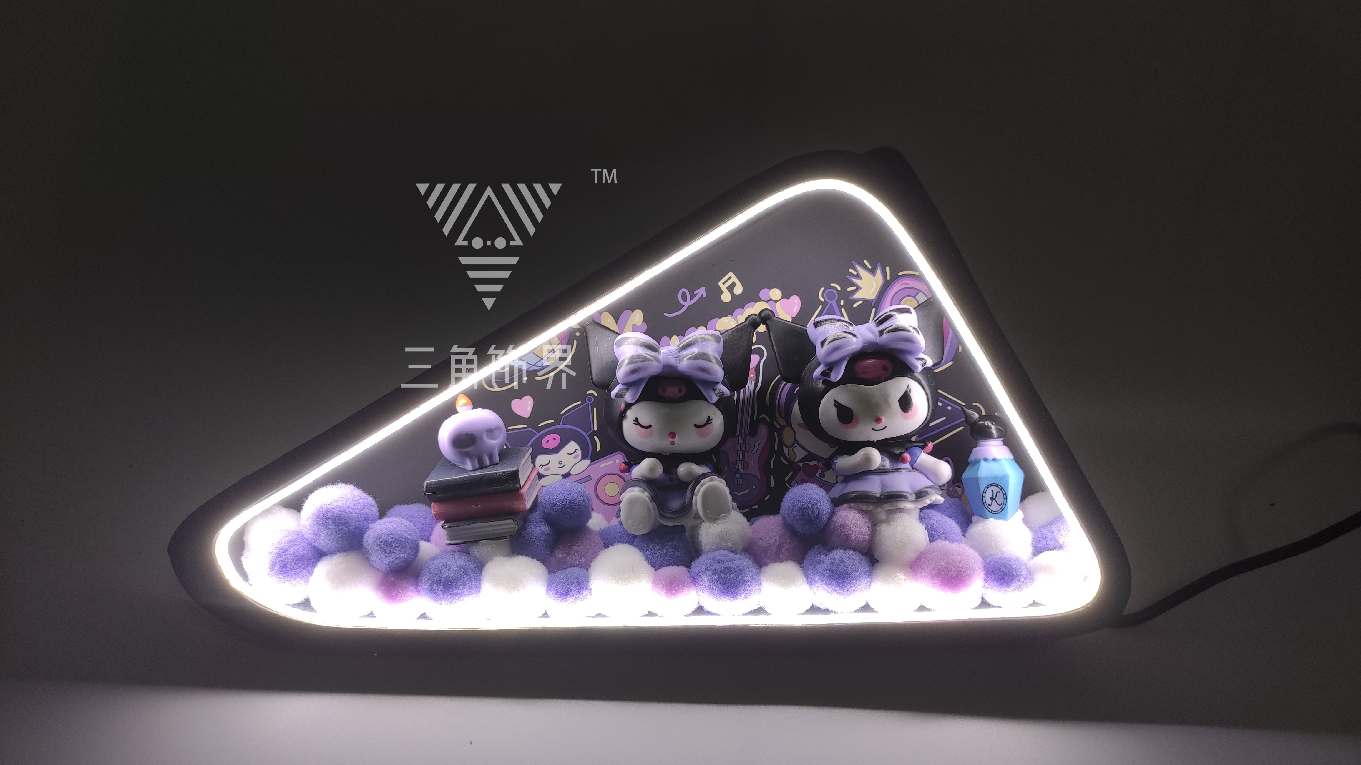 三丽鸥主题汽车三角窗装饰DIY车载微景观定制潮玩手办造景