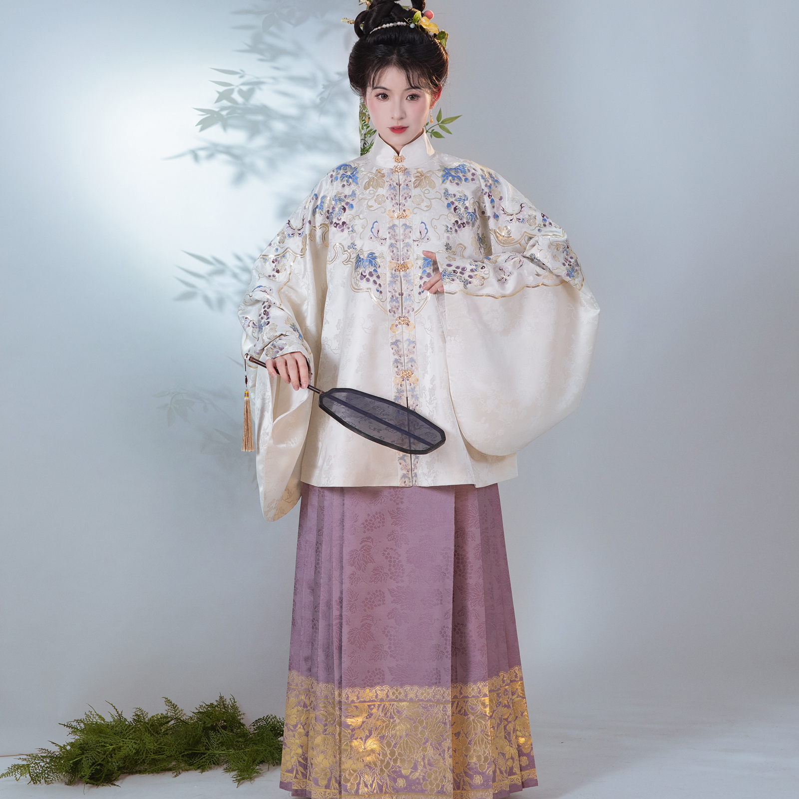新四时芳华【李妞妞】明制汉服女立领妆花对襟琵琶袖双层春秋款