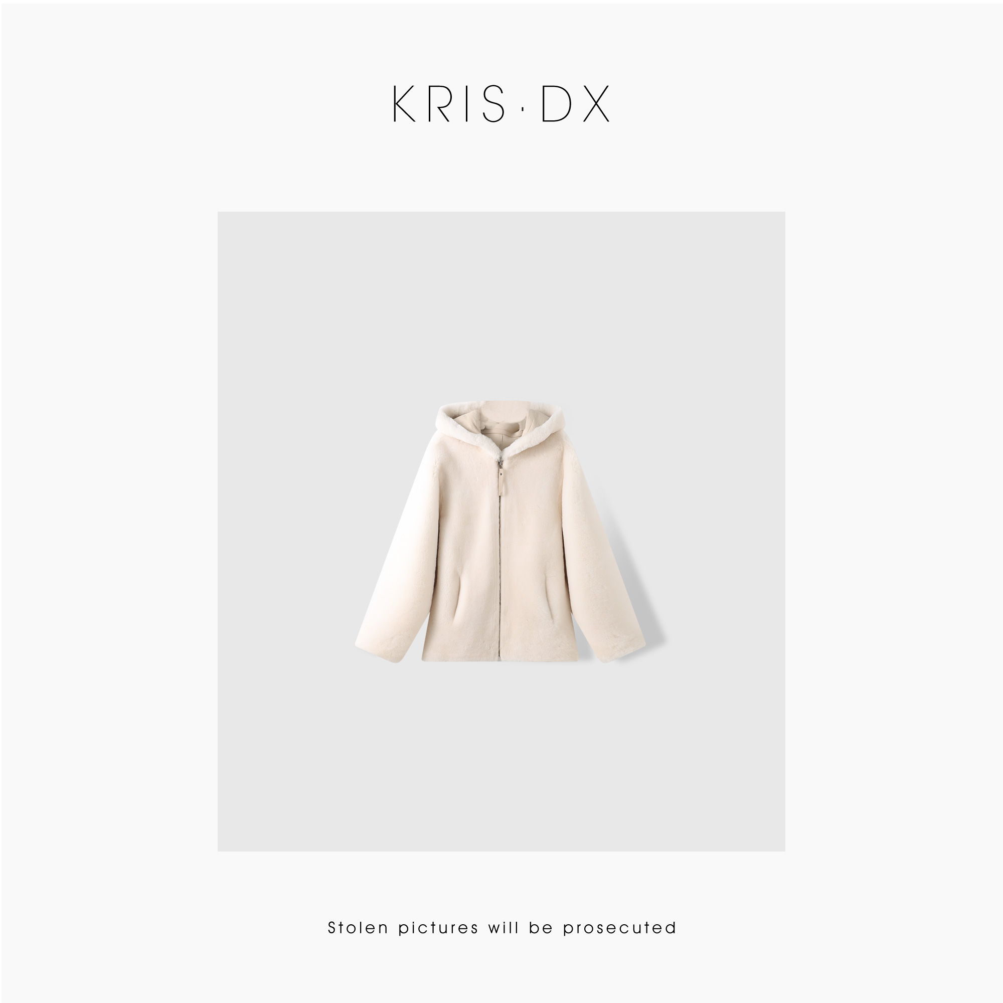 【单行品质女装】轻奢高级感皮毛一体拉链连帽毛绒宽松百搭外套