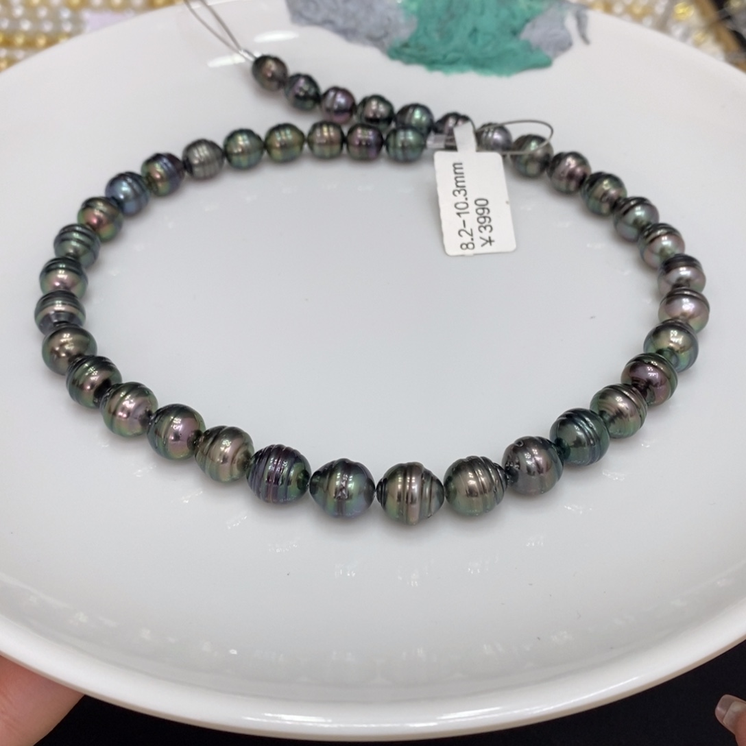 海水珍珠颈饰未镶嵌好*大溪地项链8.2-10.3 潘