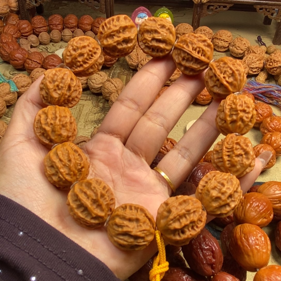 吊坠文玩核桃龙脊八棱文玩核桃