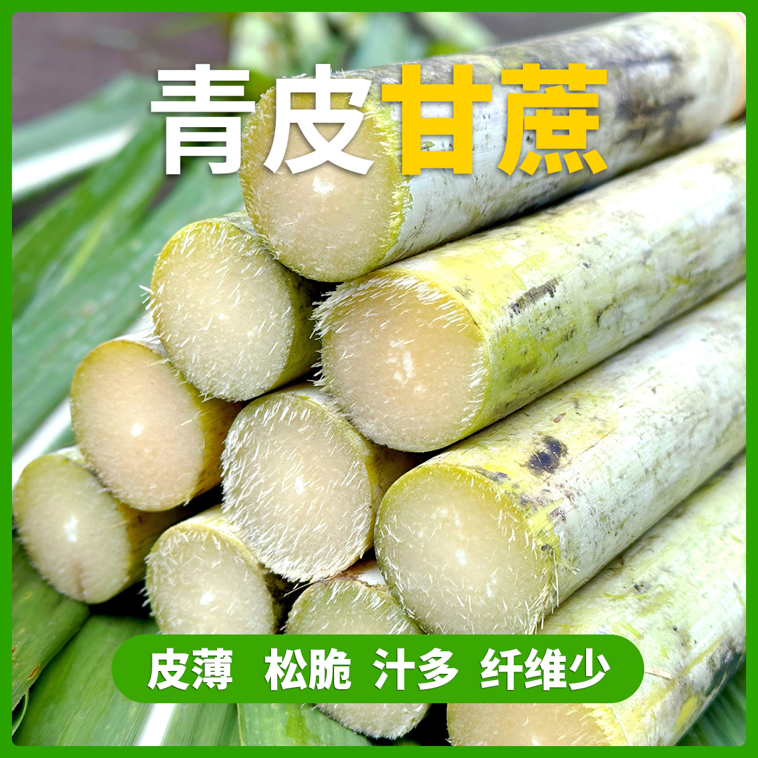 四川青皮甘蔗新鲜现砍现切现发清甜多汁当季水果5斤/9斤包邮