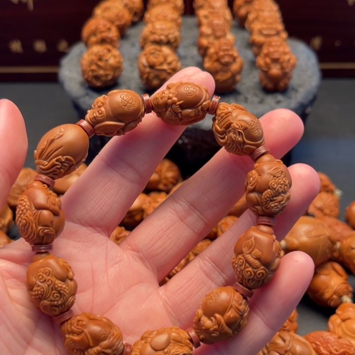 正***一橄榄核手串/手链龙财1.4