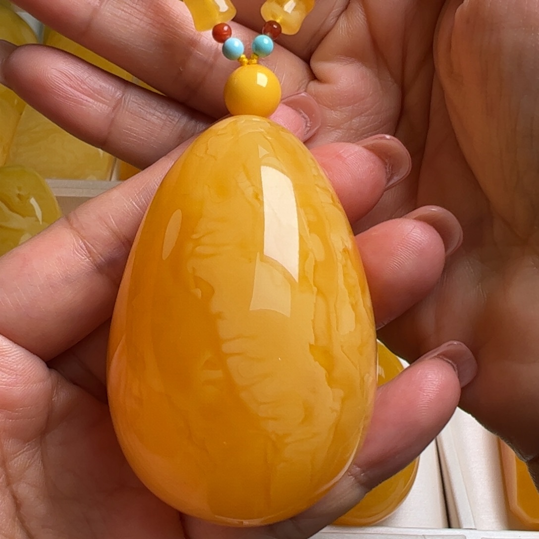 蜜蜡毛衣链未镶嵌无优化