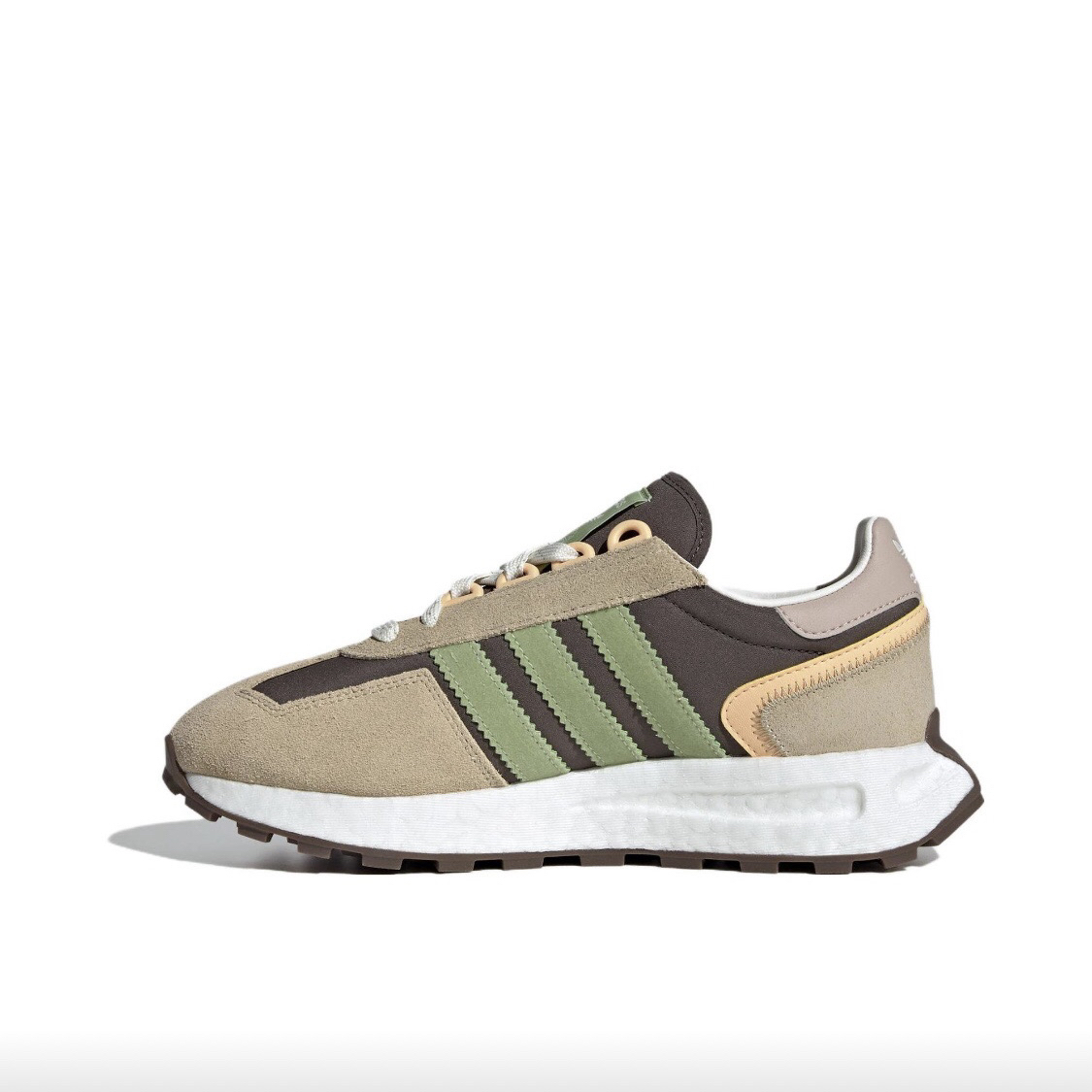 adidas originals E5舒适百搭低帮长跑短跑跑步鞋女款棕绿 IF3939