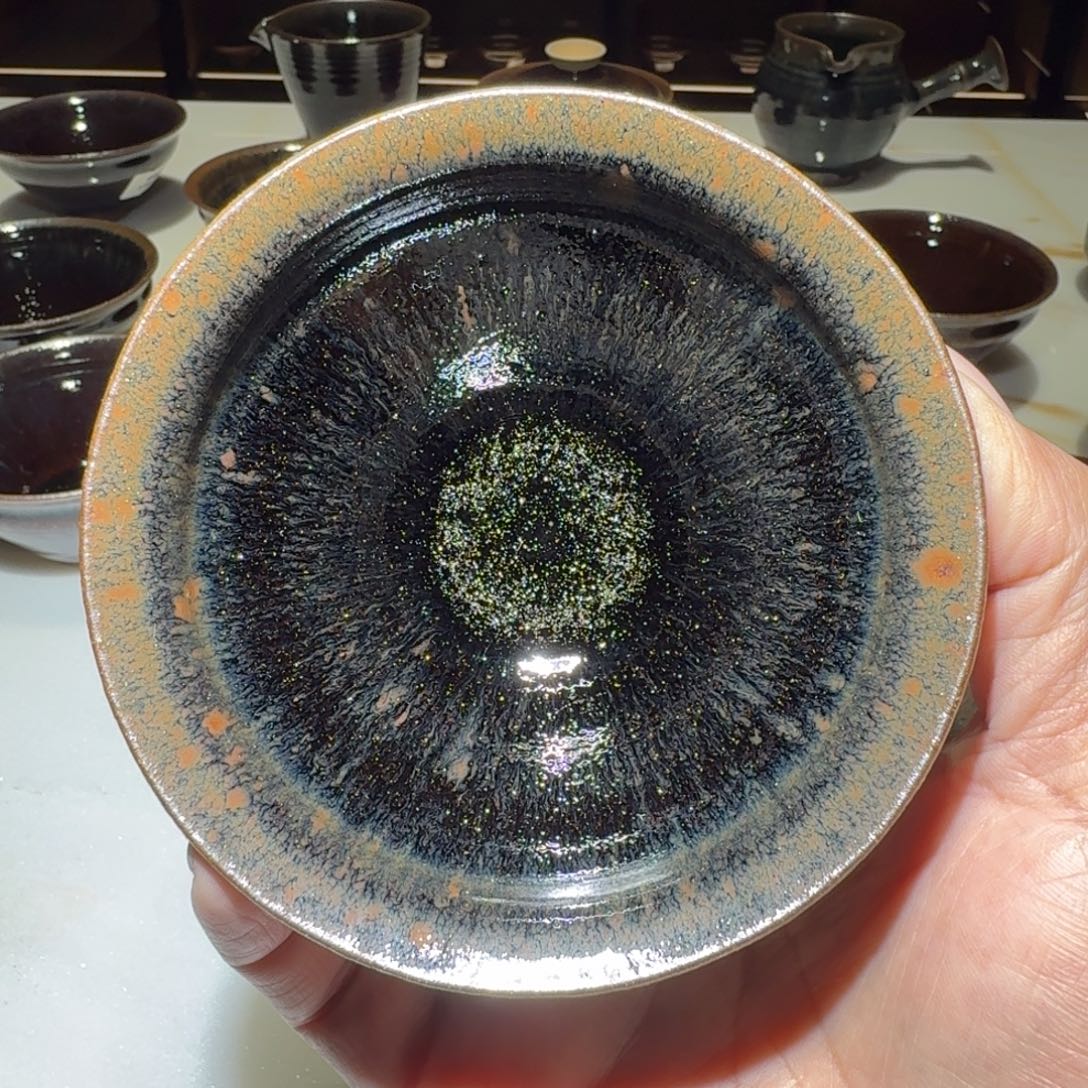 萧***峰桃花岛通天龙窑柴烧建盏样品