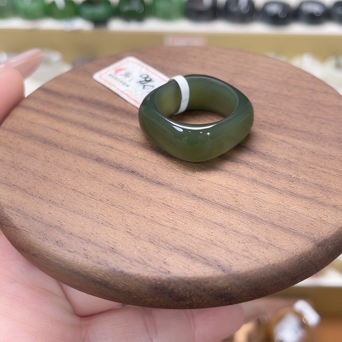 和田玉戒指未镶嵌7-17.0