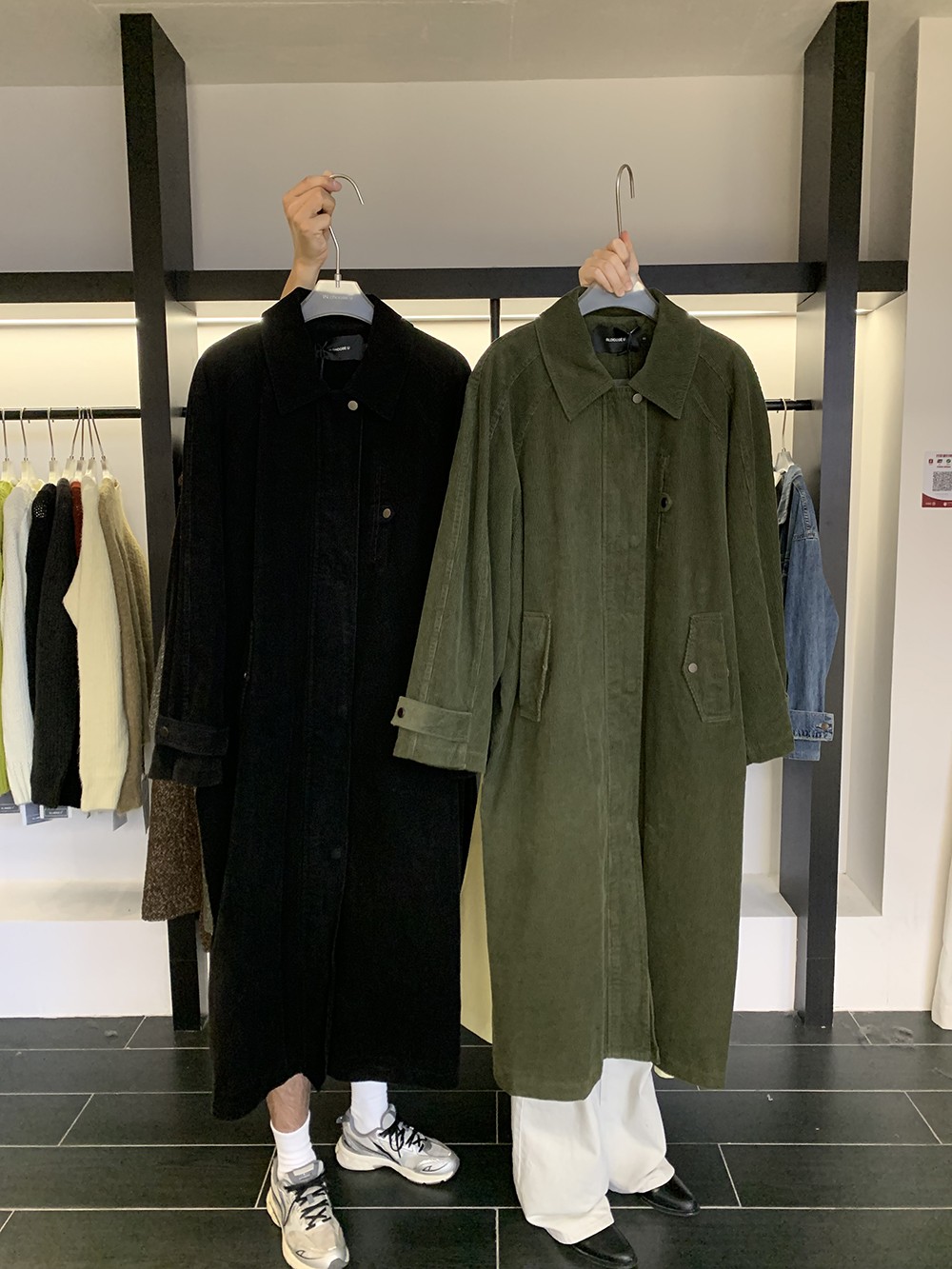 【清】NO退换ONEXH·IN choose u2025冬复古韩系中长翻领灯芯绒外套