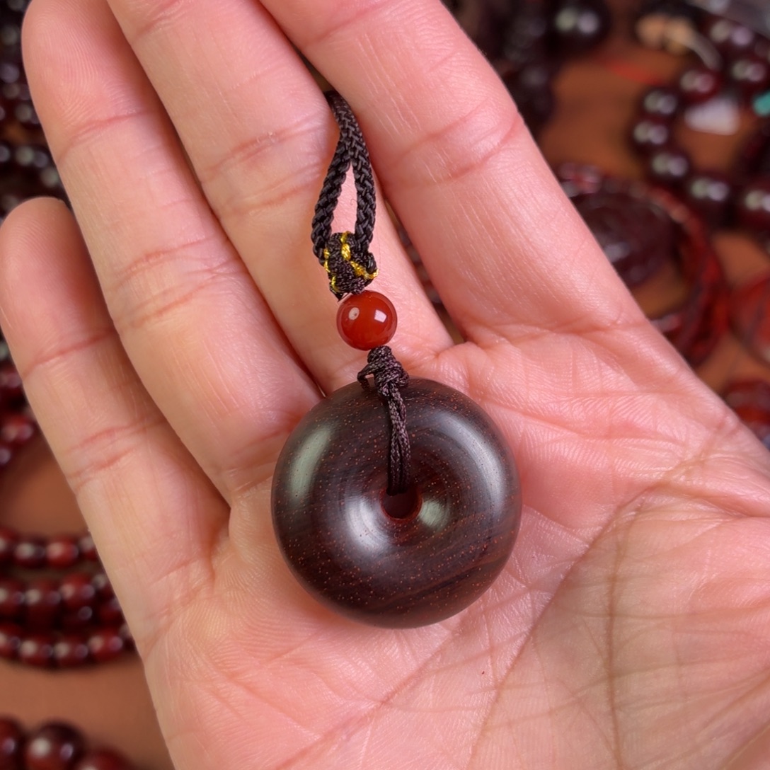 小叶紫檀手串/手链平安扣