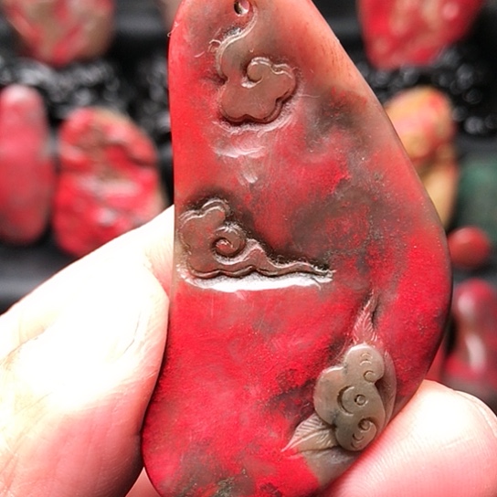 昌化石昌化鸡血石挂件