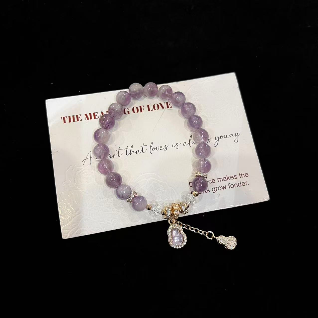 F755 7mm紫兔毛葫芦设计款手串 多样性发一