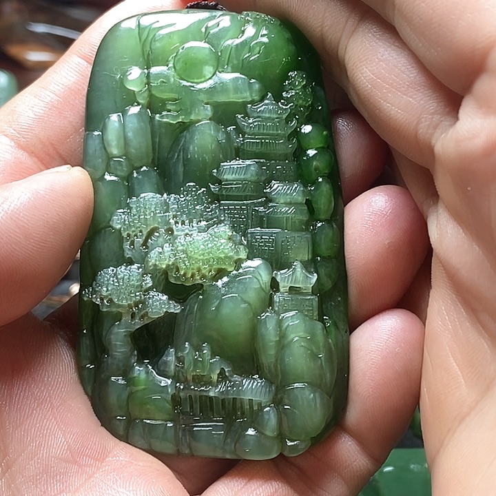 和田玉（碧玉）挂件未镶嵌