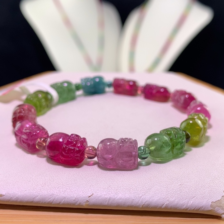 双色碧玺手链未镶嵌