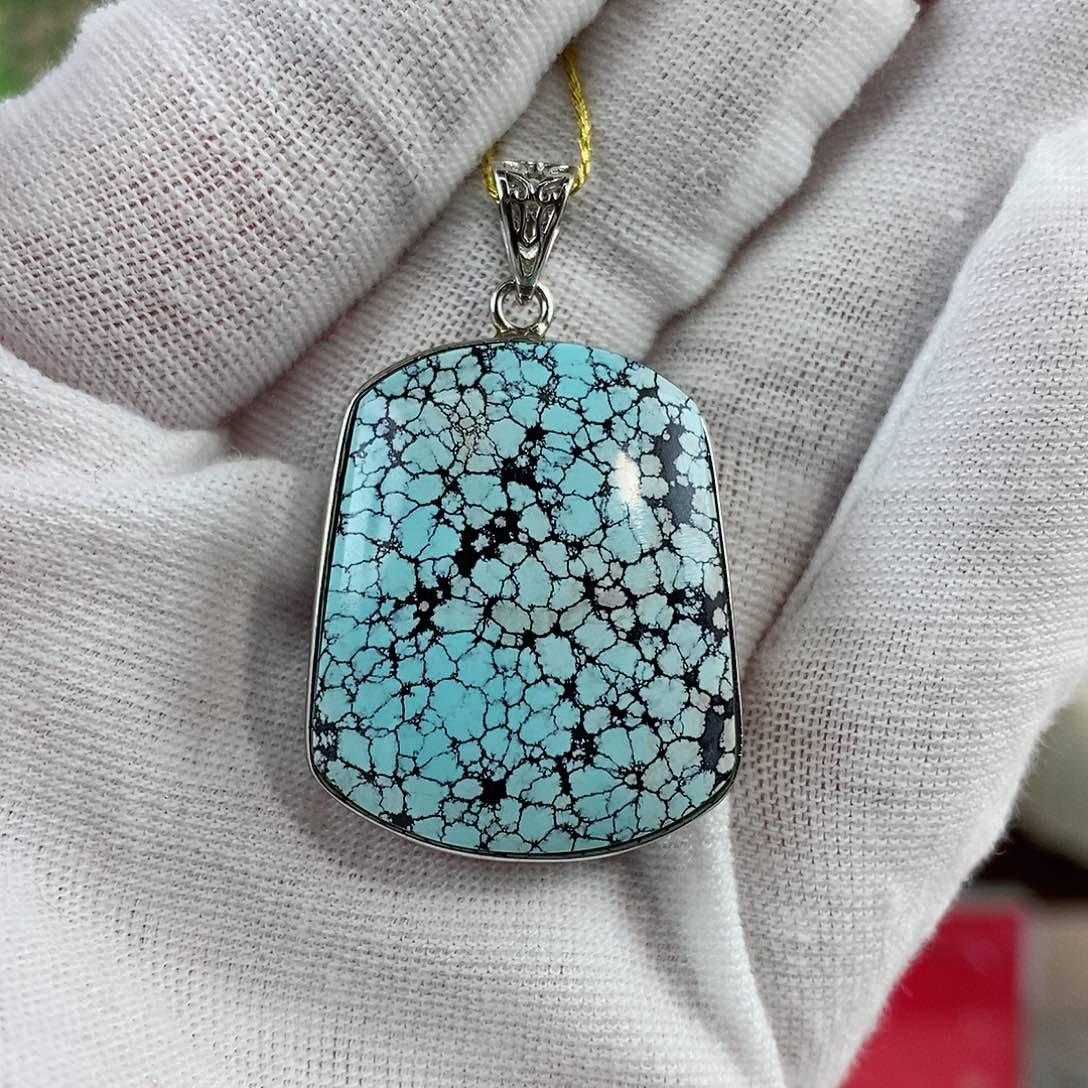 绿松石珠宝奇石银S925镶嵌