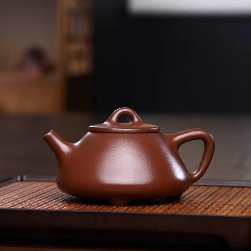 光器子冶石瓢 龙血砂 钱兴芳手工紫砂壶