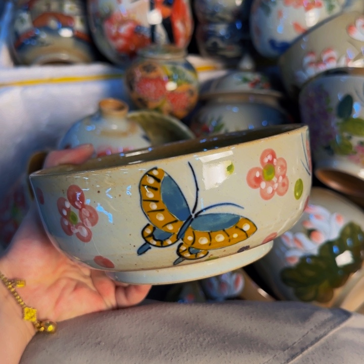 瓷片手工手绘陶瓷细微不一样