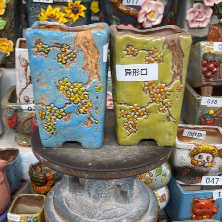 紫砂花盆粗陶材质多肉花盆