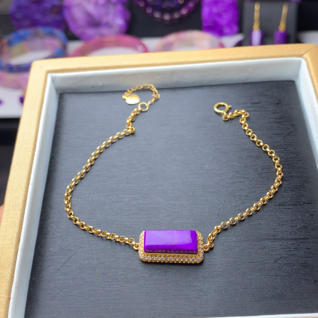 苏纪石（舒俱来）手链18K金镶嵌