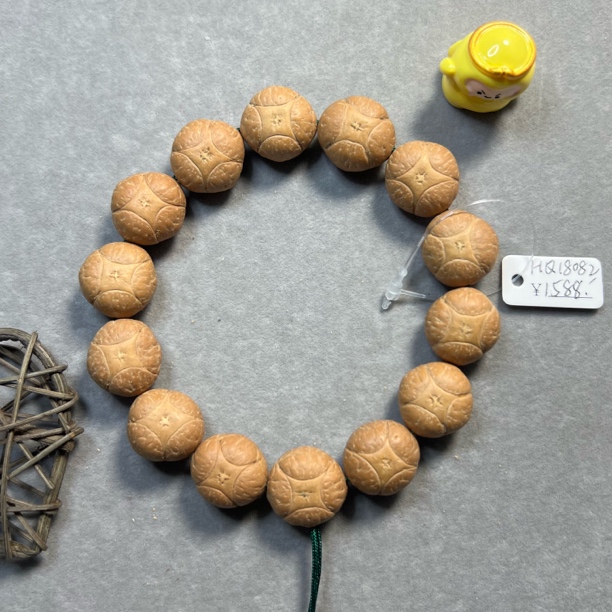 〖HQ18082〗25年18毫米尼泊尔麒麟眼菩提手串高品质精挑文玩手串
