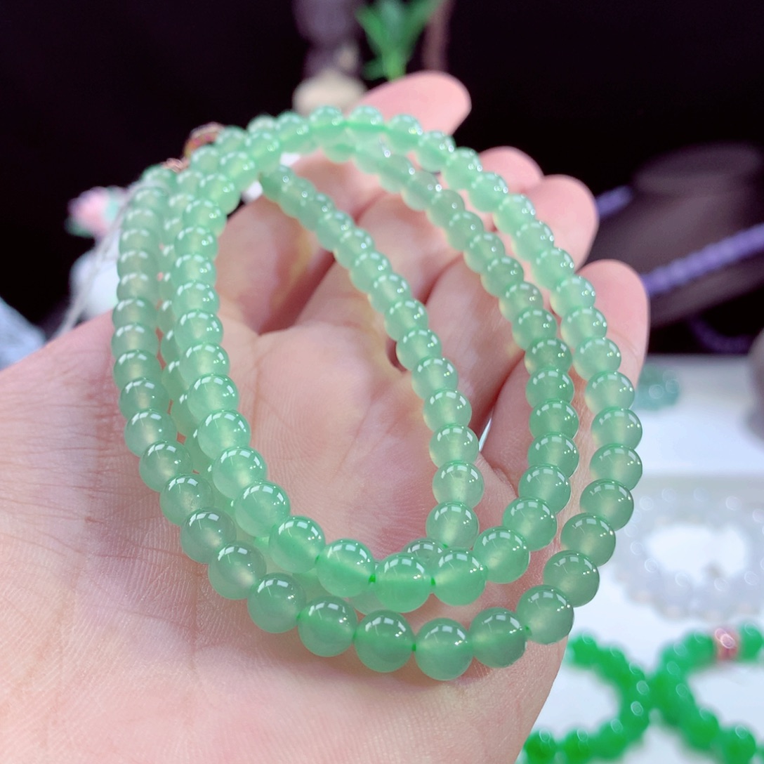 未镶嵌翡翠手链卡6mm