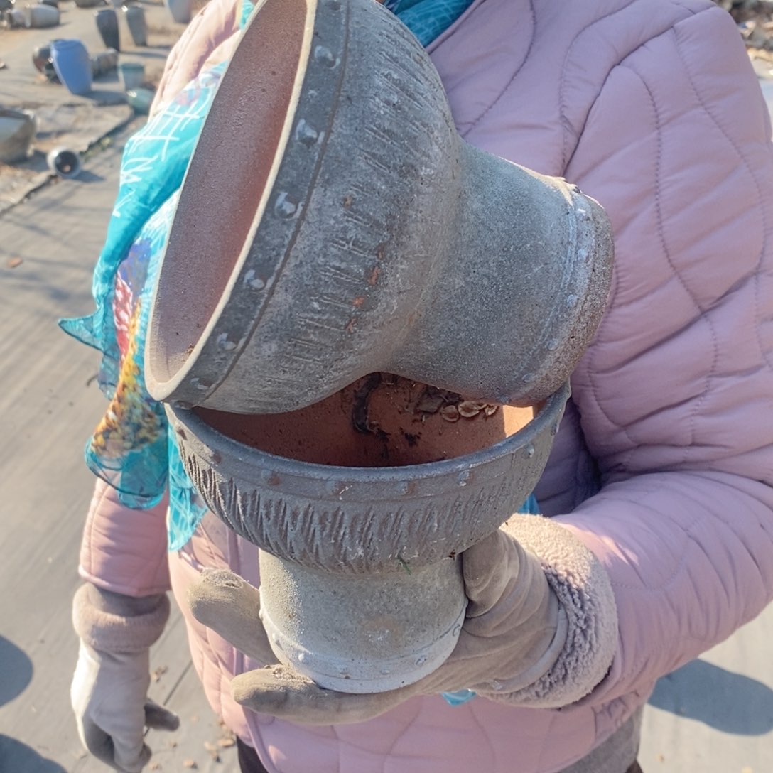 红陶口14高14瑕疵～