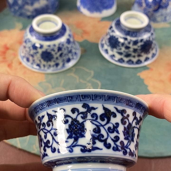 杯现代景德镇全手工全手绘茶具168888微瑕