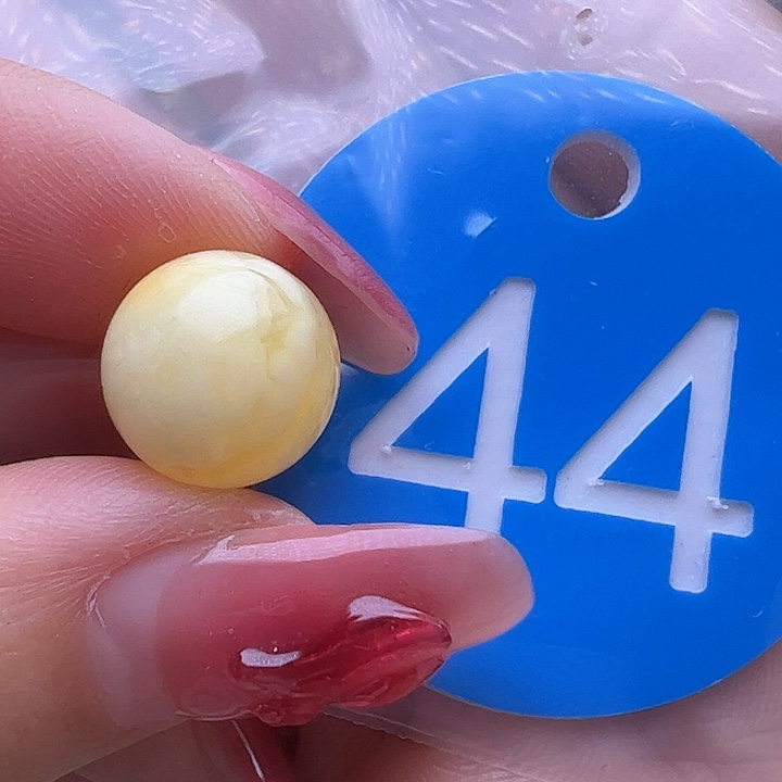 蜜蜡裸石未镶嵌微花粉 11mm 圆珠