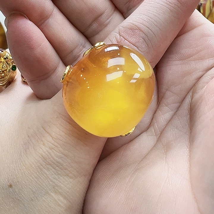 琥珀银S925镶嵌珠宝奇石