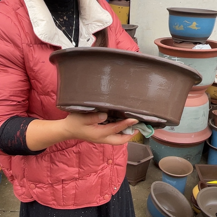 30素面椭圆花盆紫砂花盆