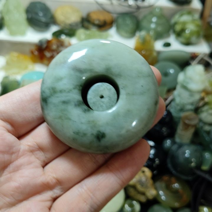 岫玉平安扣未镶嵌平**民