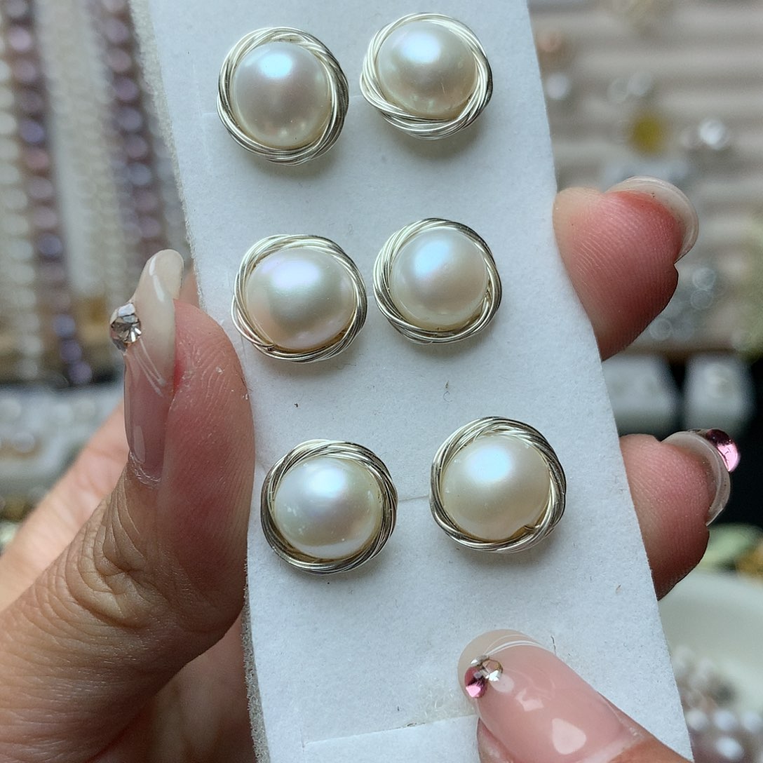 淡水珍珠10-11未镶嵌er47耳环