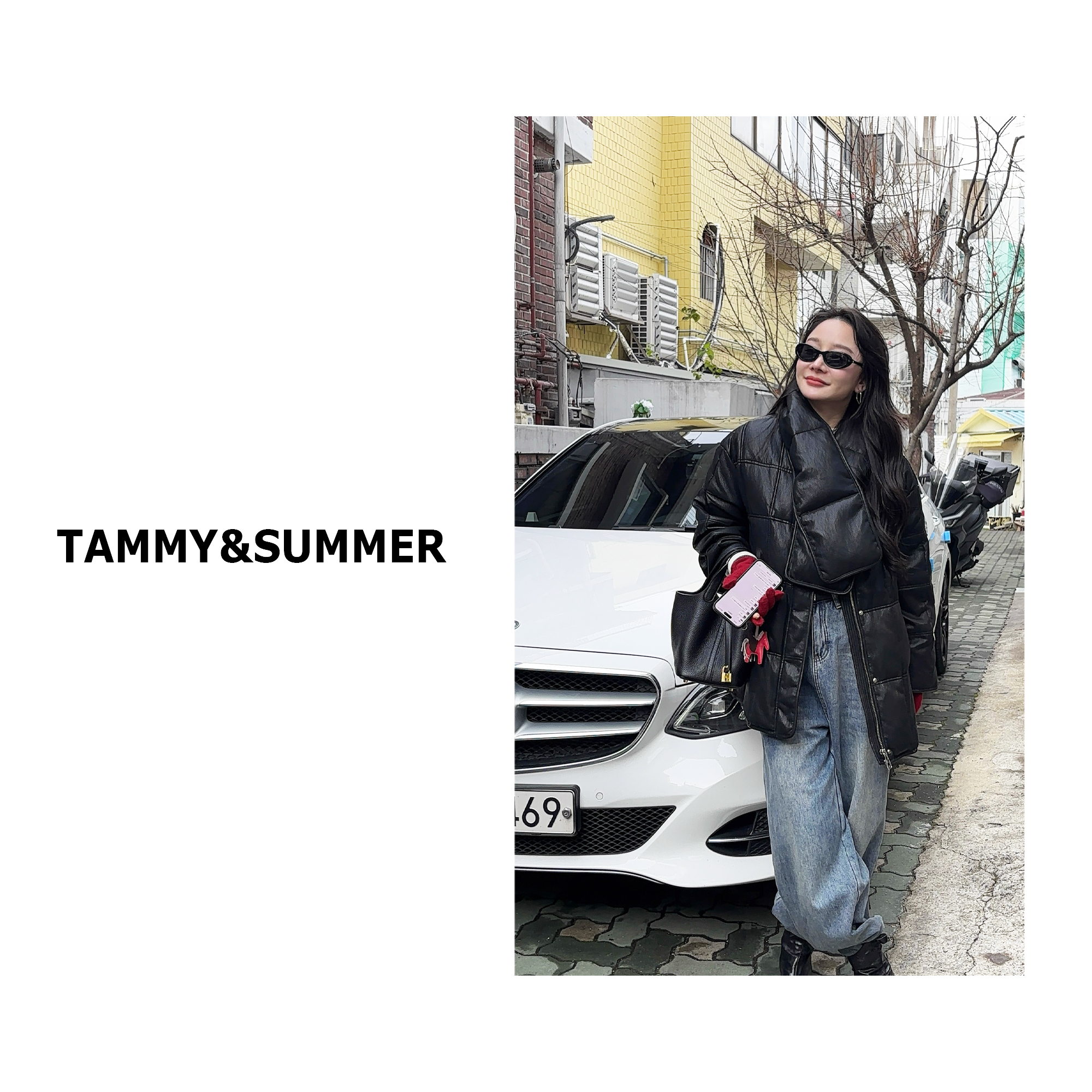 【Tammy&Summer】90白鸭绒时尚加厚宽松保暖围巾皮衣羽绒服565300
