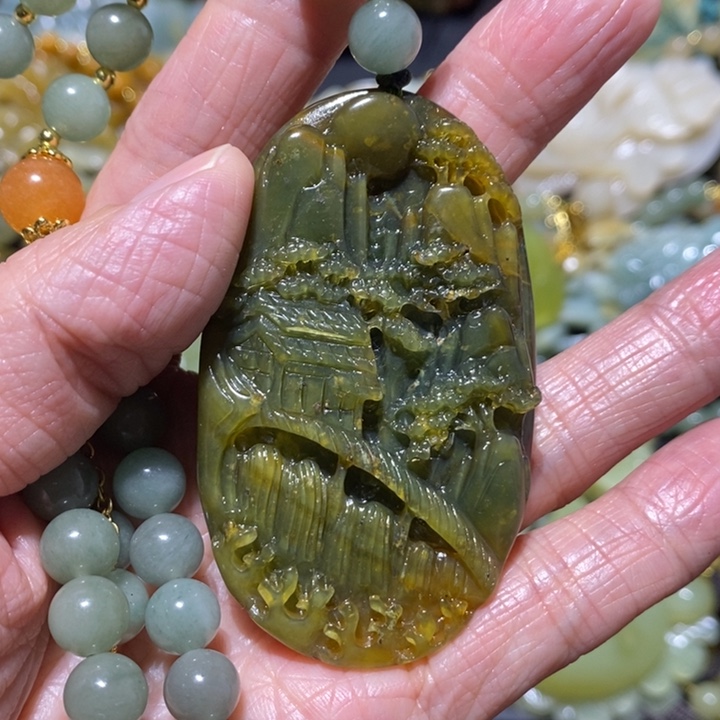 岫玉岫玉吊坠未镶嵌