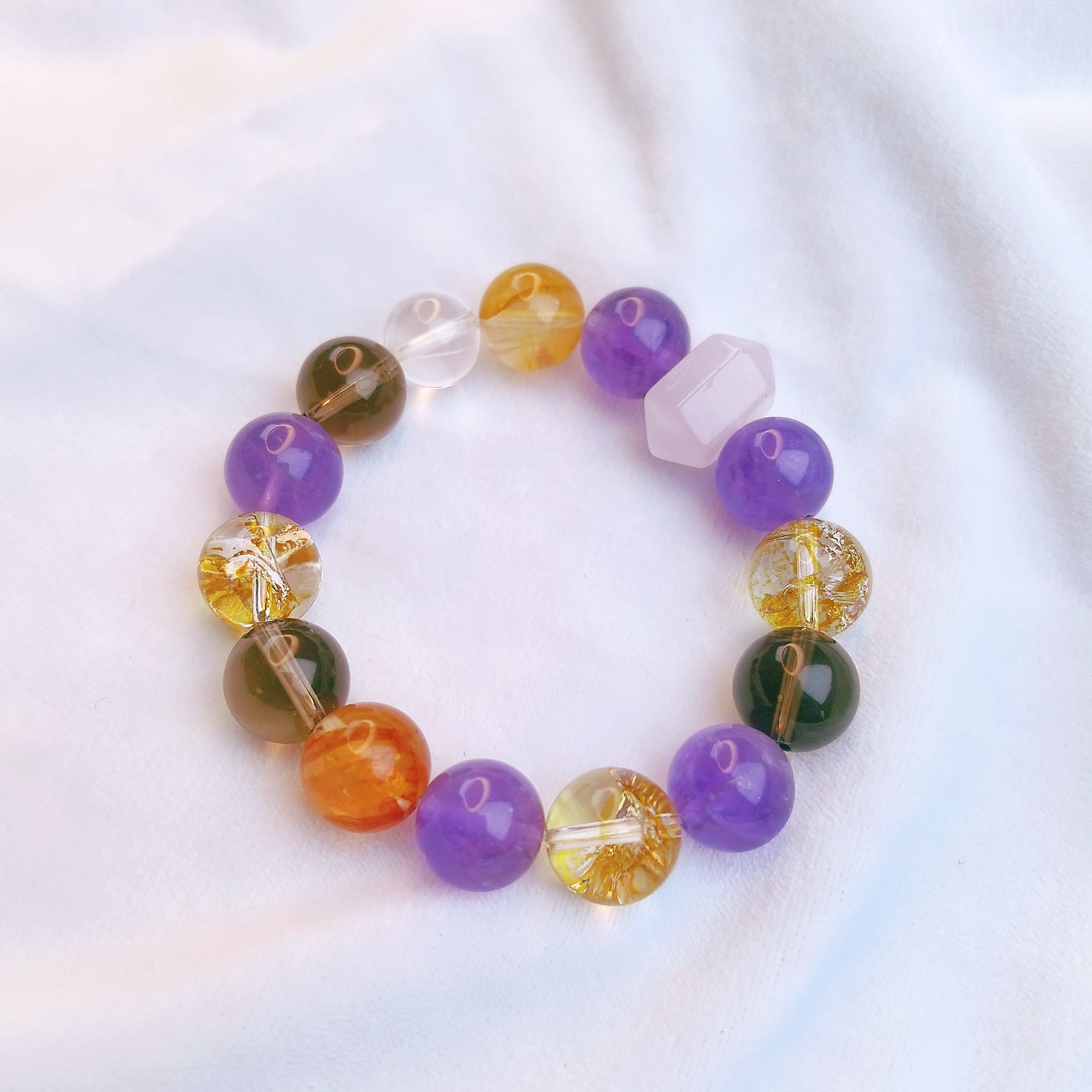 天然胶花水晶多宝大满贯设计多样diy女款手串sj041