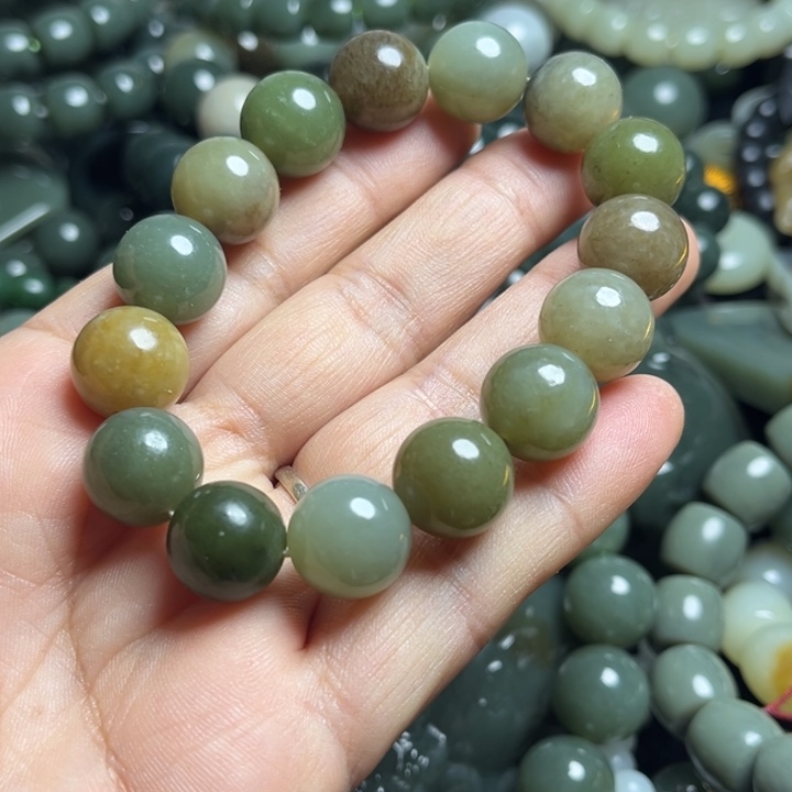 和田玉手串未镶嵌14