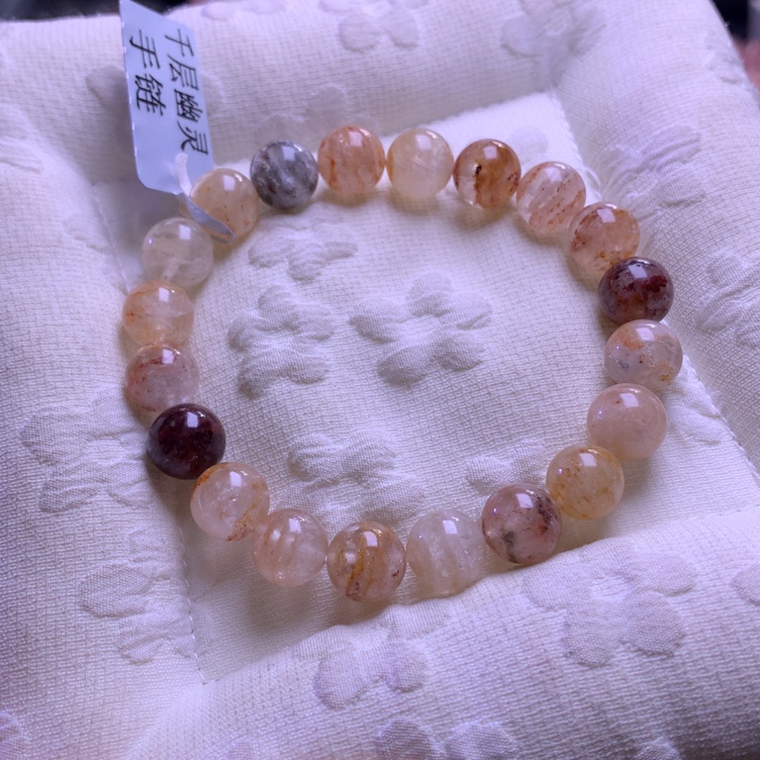 水晶未镶嵌手链千层幽灵10m