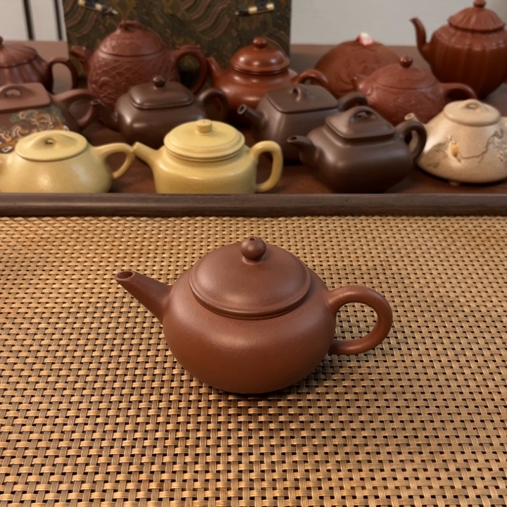 紫砂茶壶水平紫泥半手壶