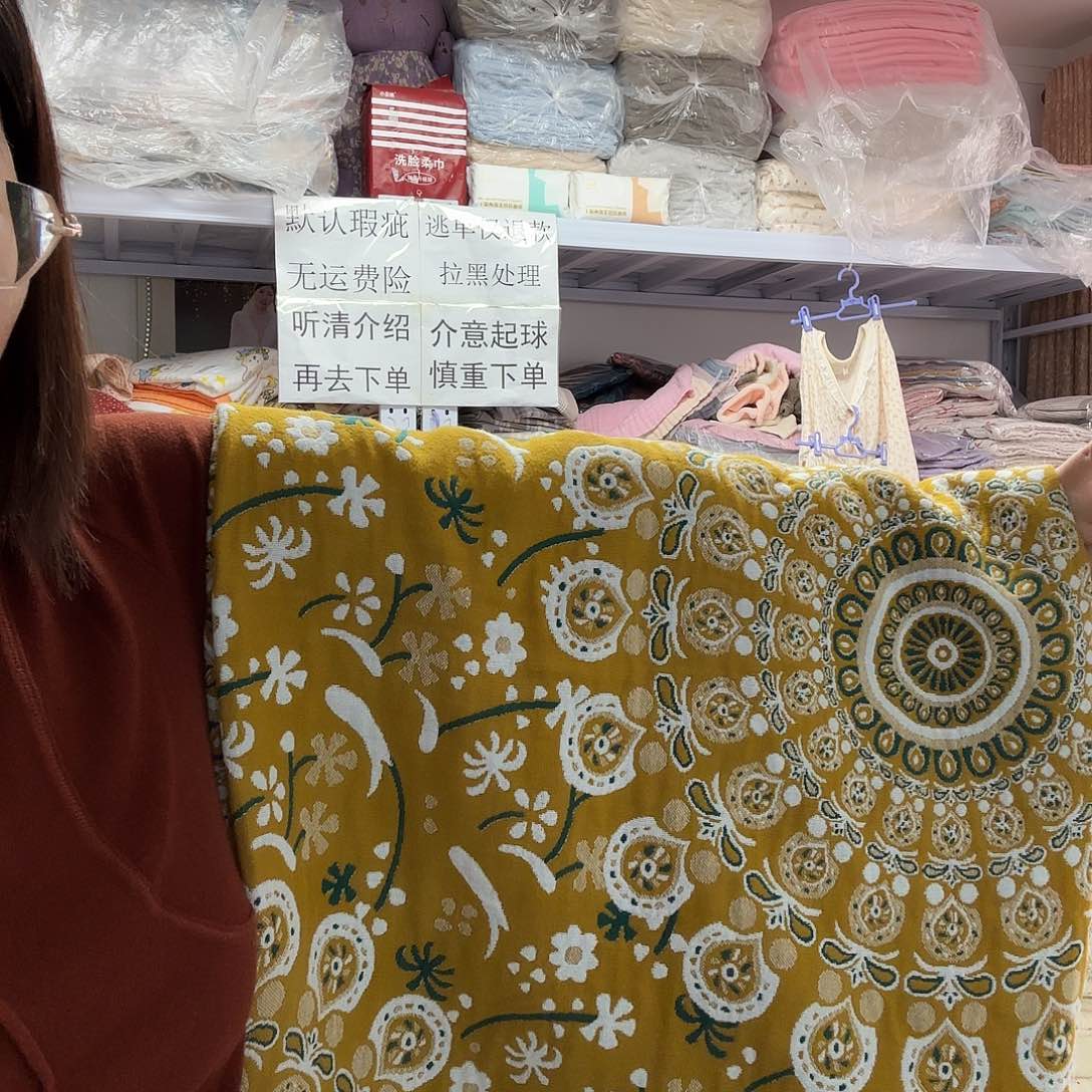 棉纯棉黄色大花枕套