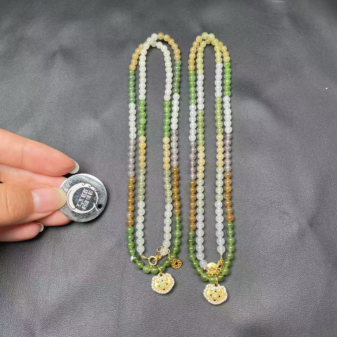 翡昱-SH20-47128-724-和田玉珠链颈饰/约3+/约146颗-多样性发其一