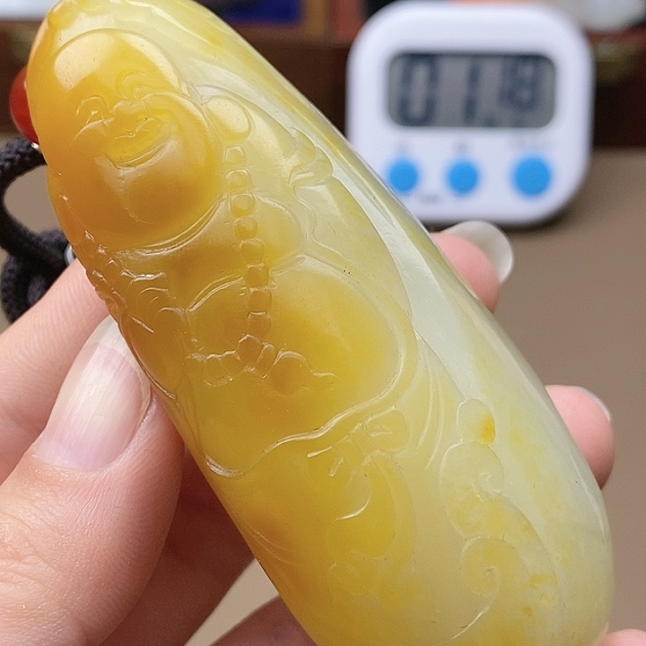 和田玉挂件未镶嵌青*F